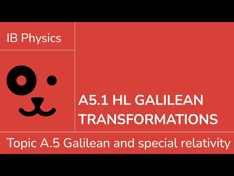 A5.1 HL Galilean transformations [IB Physics HL]
