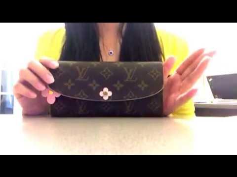 Louis Vuitton Monogram Bloom Flower Emilie Wallet Purple