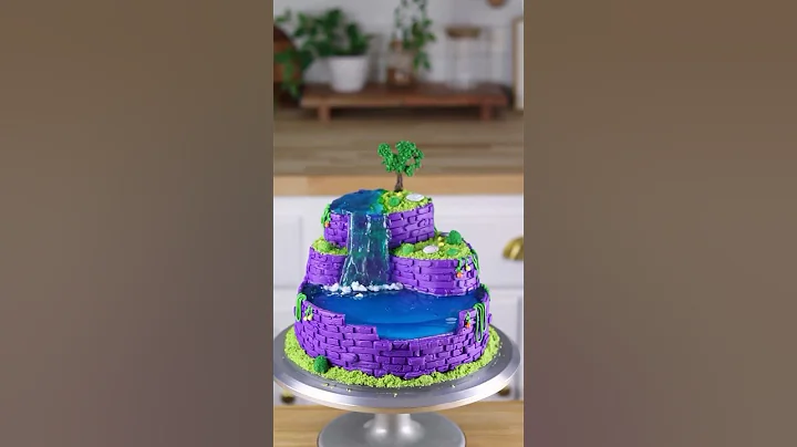 Making an Island Cake! 🏝️ #dessert