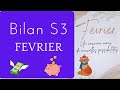  bilan  s3  fevrier  budget zero  enveloppe budgetaire  remplissage  epargne