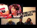 TRY NOT TO LAUGH BTS EDITION | BTS BEING EXTRA IN AMERICA (REACTION)