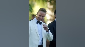 Groom cries seeing daughter walk down the aisle! #shorts