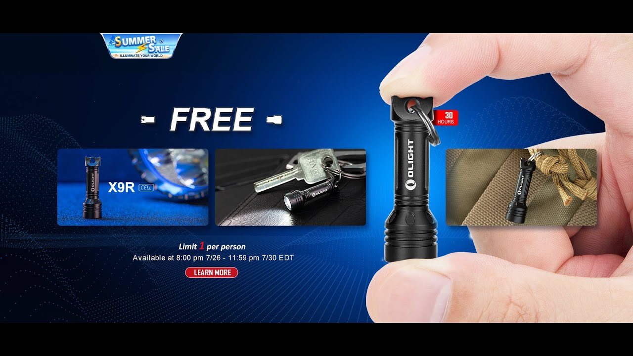 Olight X9R CELL - could this be the world's smallest flashlight