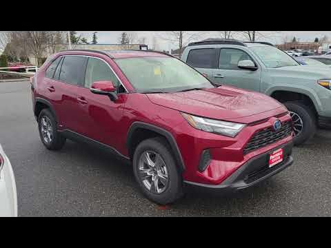 2023 Toyota RAV4 Hybrid XLE in Ruby Flare Pearl - YouTube
