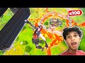 I Got 100 Fans To Play The Floor Is Lava Challenge In Fortnite For $100 (TOUCH THE FLOOR YOUR OUT!!)