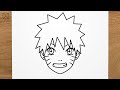 How to draw LITTLE NARUTO step by step, EASY