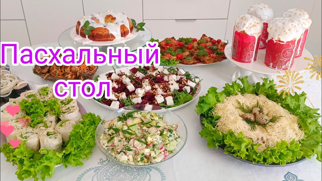 МЕНЮ на ПАСХАЛЬНЫЙ Стол - YouTube
