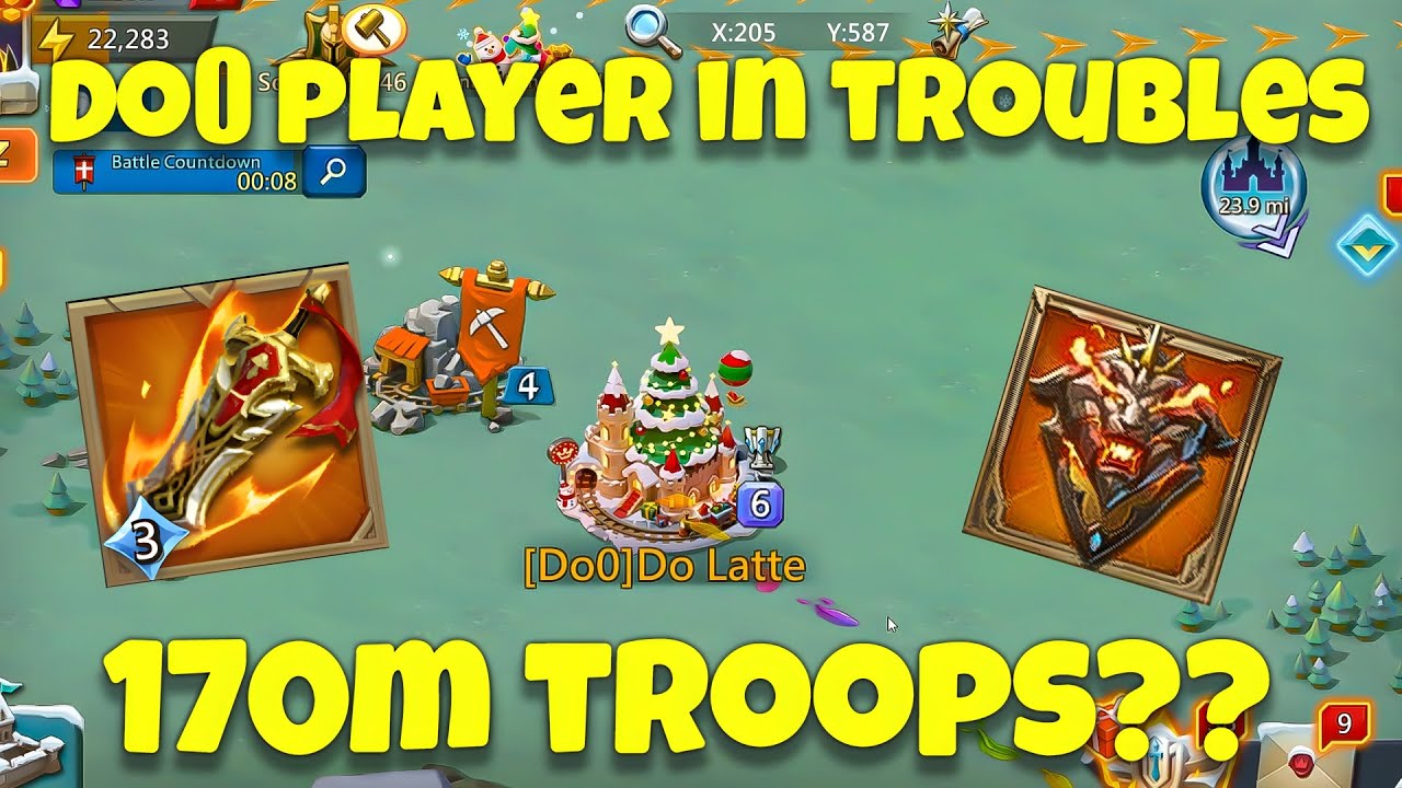 Lords Mobile - We try zero this very hard Do0 player. 170m troops inside? This time we failed