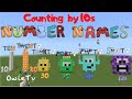 Count by 10s with number names  minecraft numberblocks with alphabet lore   counting song for kids