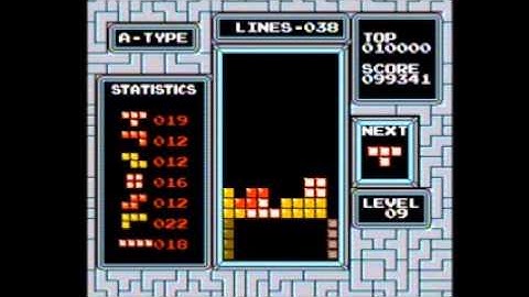 NES Tetris 5 Minute Practice Round 3 (Level 9)