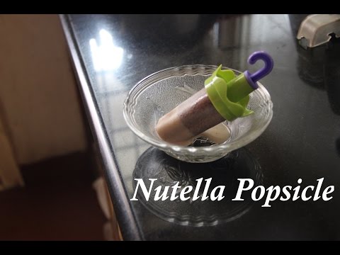 NUTELLA POPSICLE | 4 INGREDIENT ICE CREAM | NUTELLA ICE CREAM