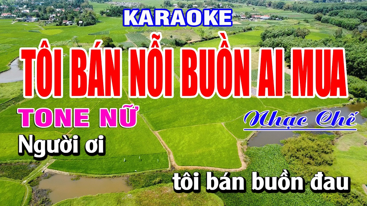 Tôi Bán Nỗi Buồn Ai Mua - Karaoke Tone Nữ | Nhạc Chế Hay