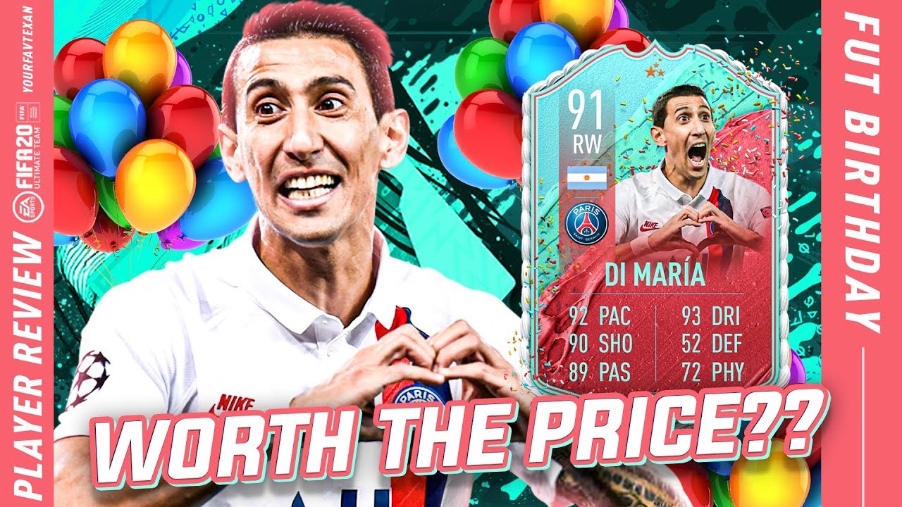 FIFA 20 FUT BIRTHDAY DI MARIA PLAYER REVIEW | "FLUBBER" | DI MARIA 91 REVIEW GAMEPLAY FUT 20