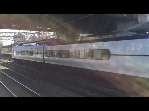 中央本線 甲府駅 E353系 特急あずさ9号 が発車 特急かいじ８号 が発車 