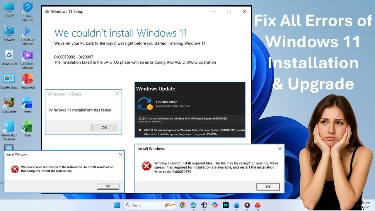 How to Fix All Errors of Windows 11 Installation and Upgrade - YouTube