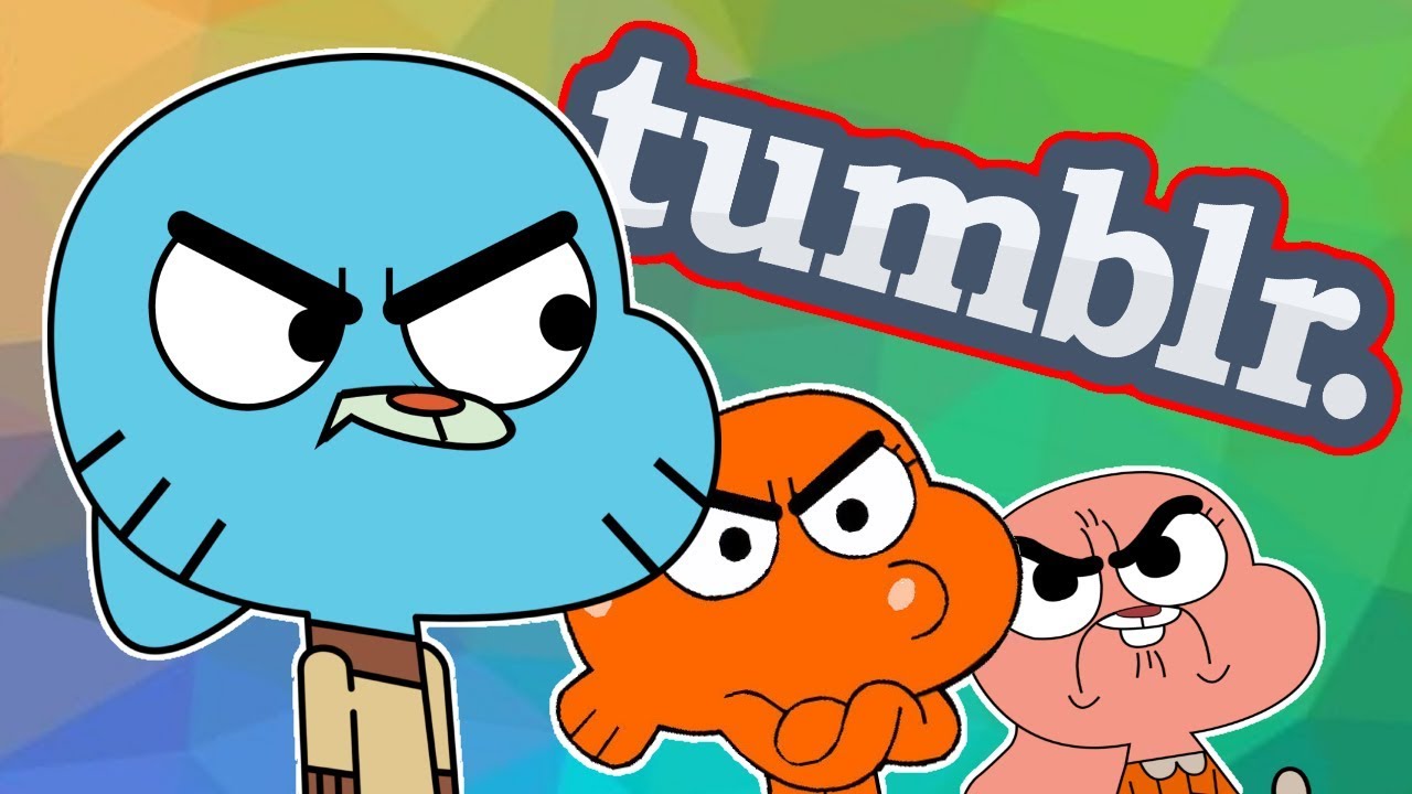 cartoon cat Gumball vs. Tumblr