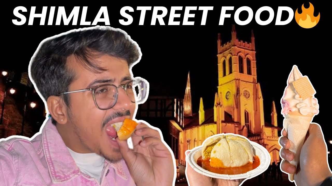 Shimla Street Food 😱 | Mall Road Night Walk & Christ Church 🍜🍦