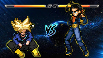 💀FUTURE TRUNKS GT V3 VS SUPER 17 JUS IN JUMP FORCE MUGEN