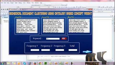 Final Year Projects | Biomedical Document Clustering Using Ontology