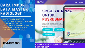TUTORIAL SIMRS KHANZA | CARA IMPORT DATA MASTER RADIOLOGI
