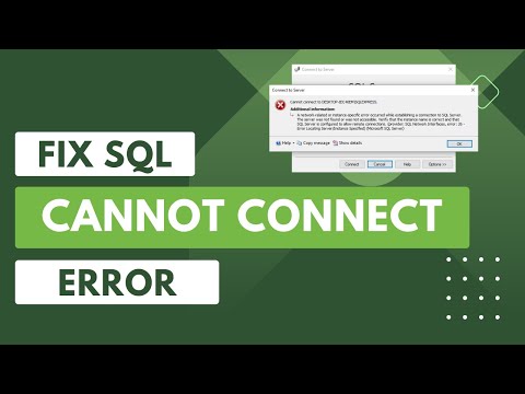 Fix SQL Cannot Connect Error in SQL Server Management Studio