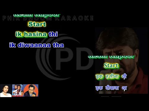 Ek Haseena Thi EK Deewana Tha (Karz ) Karaoke With Scrolling Lyrics
