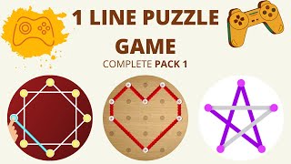 1 line - One Line with One Touch Puzzle Game | Complete Pack 1 | Gaming Forest screenshot 5
