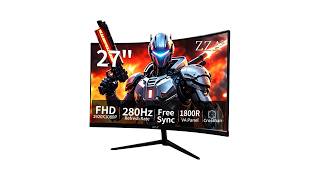 Review ZZA 27 Inch 280Hz Curved Gaming Monitor 1ms FreeSync FHD