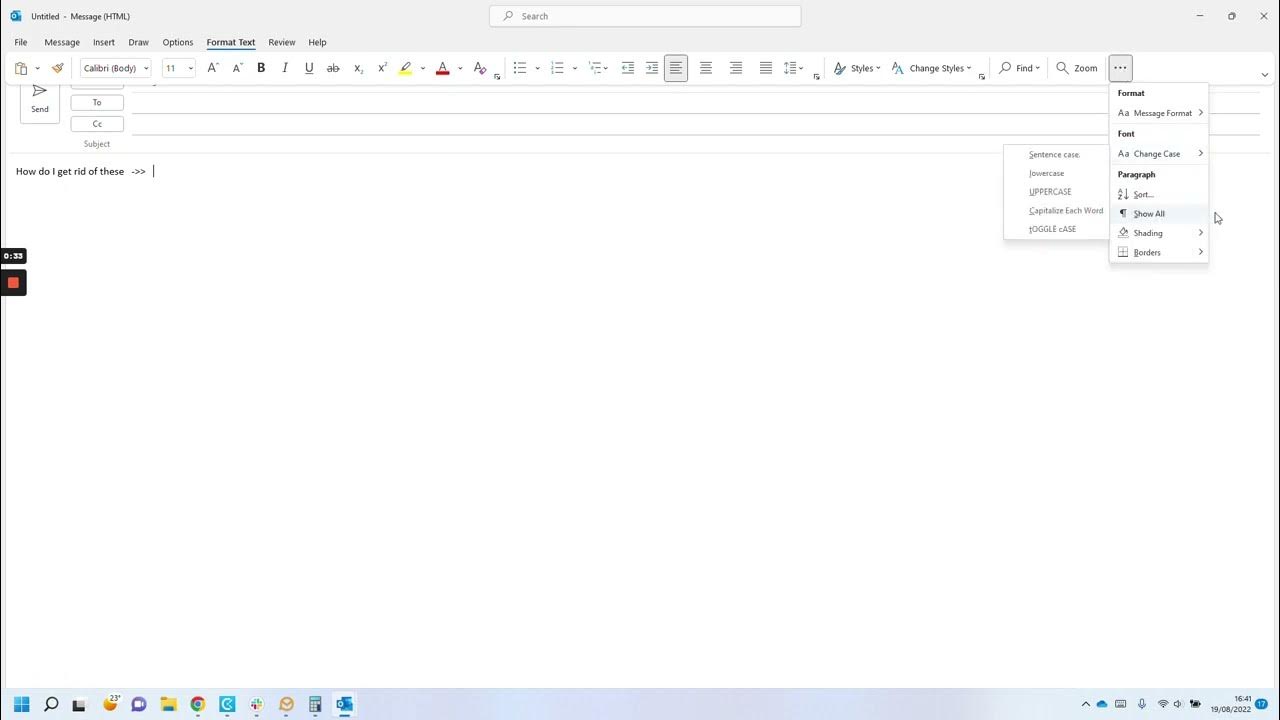 how-to-turn-off-paragraph-marks-in-outlook-2019-p-symbol-youtube