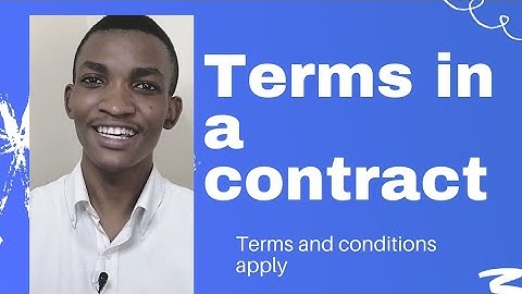 What are the terms in a contract???|South African youtuber