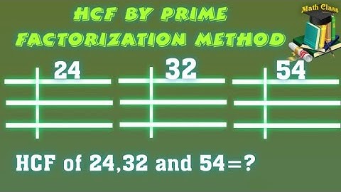 Find HCF by Prime Factorization Method in Urdu, HCF of 24 32 and 54