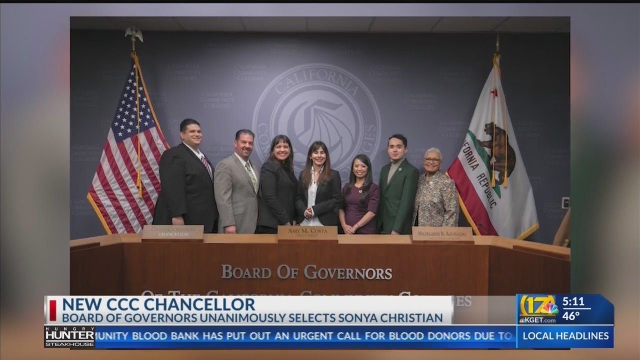 Sonya Christian unanimously selected as new CCC Chancellor