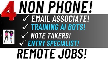 4 Legit Remote Non-Phone Jobs | AI Training, Email Support, (Entry-Level Roles)