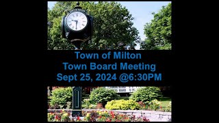 September 25, 2024 Town Board Meeting