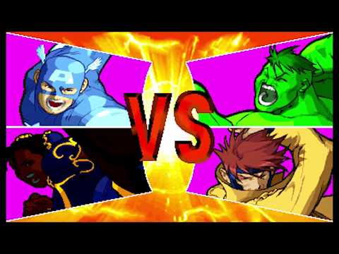 Marvel vs Capcom 1 ( Arcade ) - Shadow Lady / Captain America Playthrough ( Aug 17, 2018 )