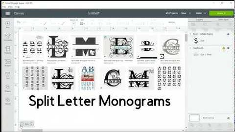 Create Split Monograms and Designs in Cricut Design Space