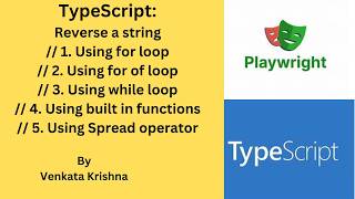 TypeScript - Reverse a string different ways
