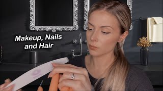 ASMR Doing your makeup, nails, and hair (roleplay) [Layered Sounds, Personal Attention, Soft Spoken] screenshot 4