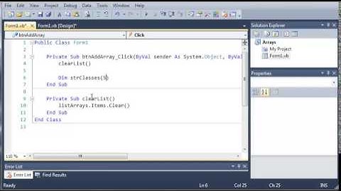 Visual Basic Tutorial   59   Introduction To Arrays