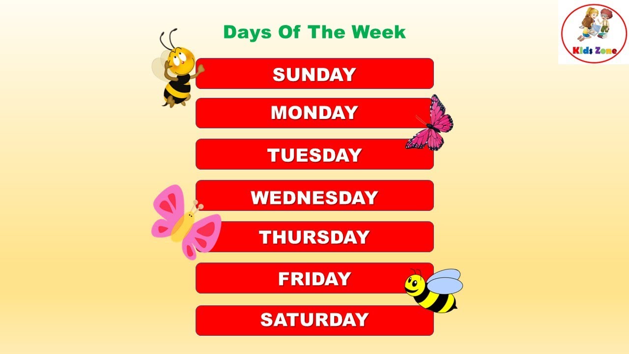 Days Of The Week Sunday Monday Days Of The Week With Spellings days-of-the-week-sunday-monday-days-of-the-week-with-spellings