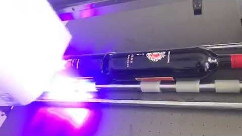 UV flatbed printer with rotary attachment