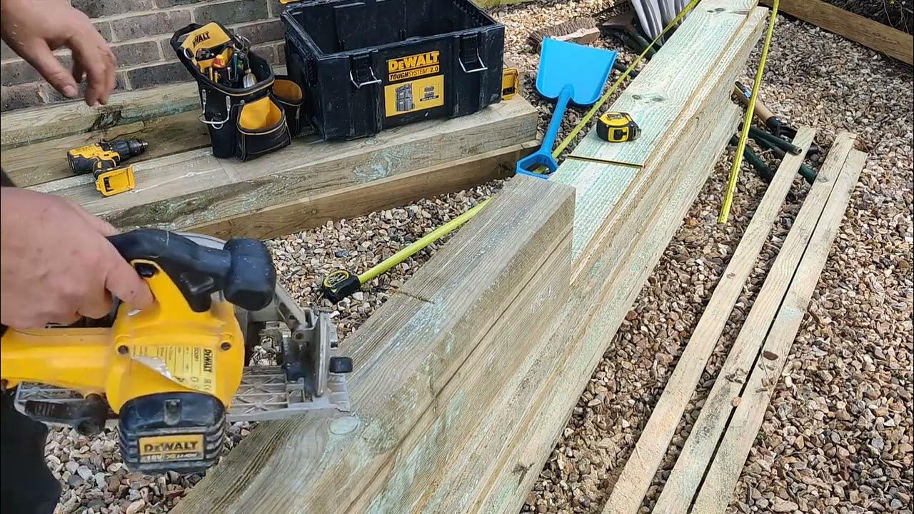 How to cut garden sleepers straight and square the easy way for beginners Garden
