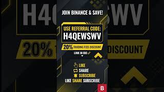 Binance Referral Code 2026 : H4QEWSWV ( Use code 20% Trading Fees  Discount ) #shorts #binance