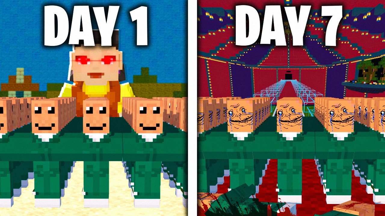Can 456 Villagers Survive Squid Game in Minecraft?