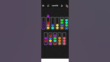 Ball sort color water puzzle level 82