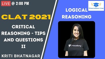 Assumption In Critical Reasoning l Logical Reasoning l CLAT 2021 l  Kriti Bhatnagar