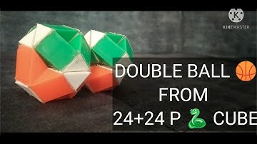 How to make a DOUBLE BALL from the 24 Pieces Snake cube/smiggle snake puzzle/SLOW and EASY TUTORIAL