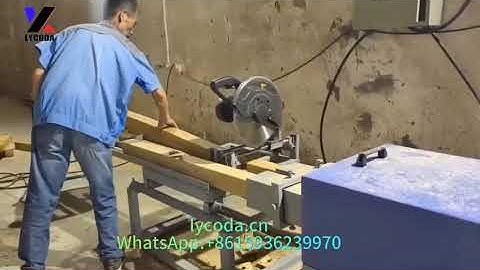 Wood pallet block making machine