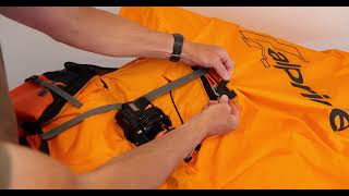 Alpride E2 how to install in a backpack