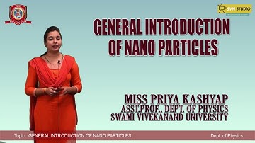 Genral Introduction Of Nanoparticles | Priya Kashyap | Svn University